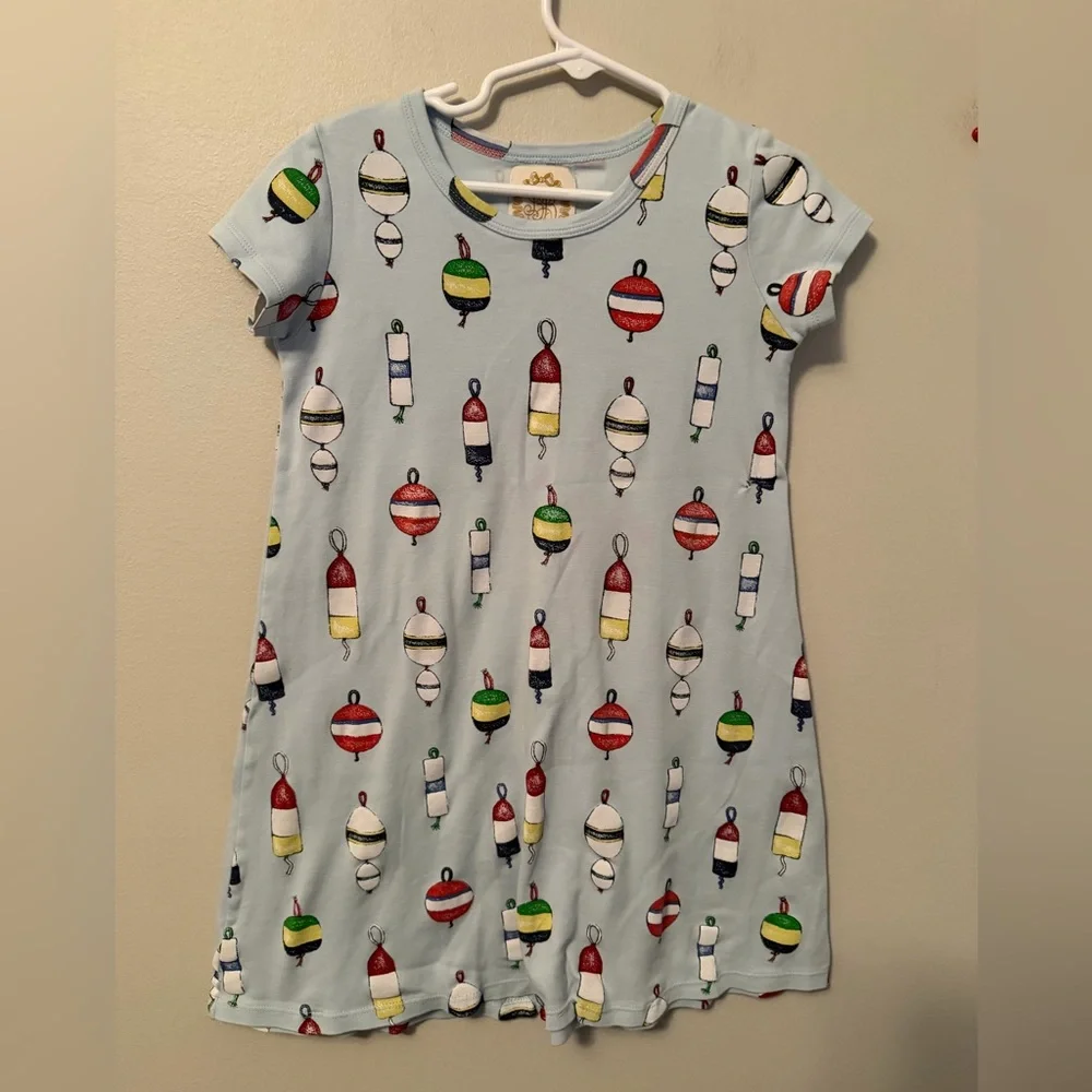 The Beaufort Bonnet Company Colorful Buoy Print Polly Play Dress